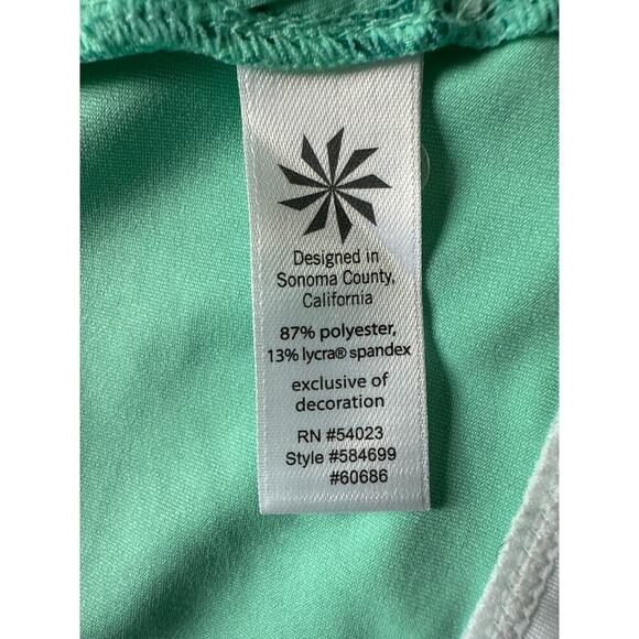 Athleta Gravity Womens Short Sleeve 1/2 Zip Polo Dark Green XXS EUC - Picture 8 of 9